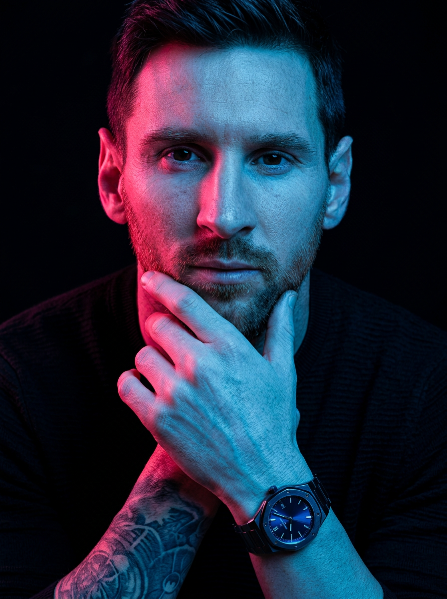 A person captured in a thoughtful pose